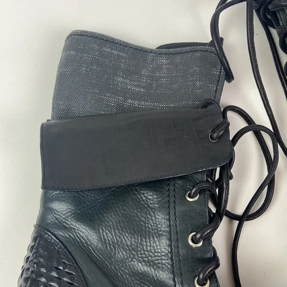 Euc Giuseppe Zanotti Black Lace Up Stiletto Boot I-18 - Picture 11 of 16